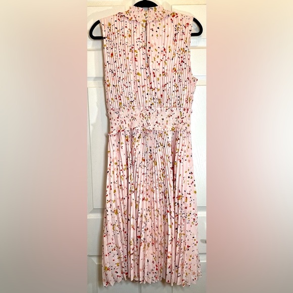 NANETTE LEPORE Women’s Sleeveless Pleated Dress with Smocked Neckline Size 14 - Picture 10 of 11